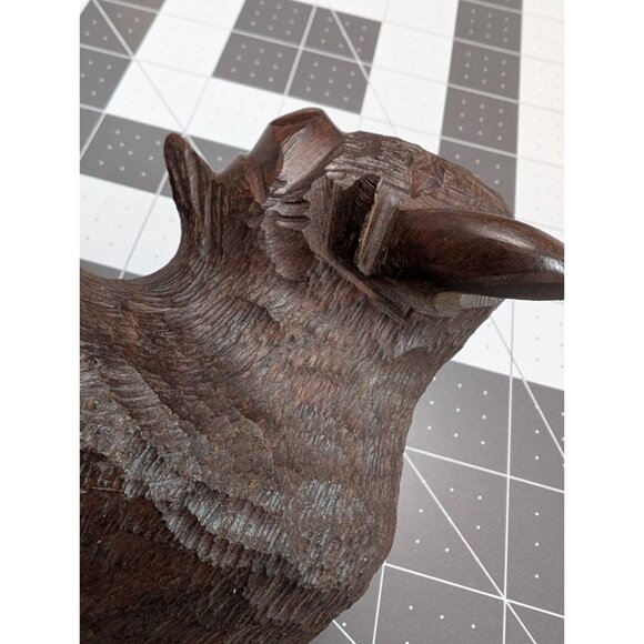 Carved Ironwood Buffalo Bison statue solid anatomically correct vintage 8x6 - Picture 3 of 11